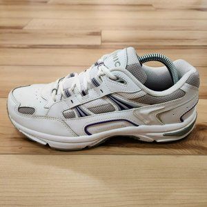 Vionic 23Walk White/Gray/Purple Leather Walking Shoes Sneakers Women's Size 8.5